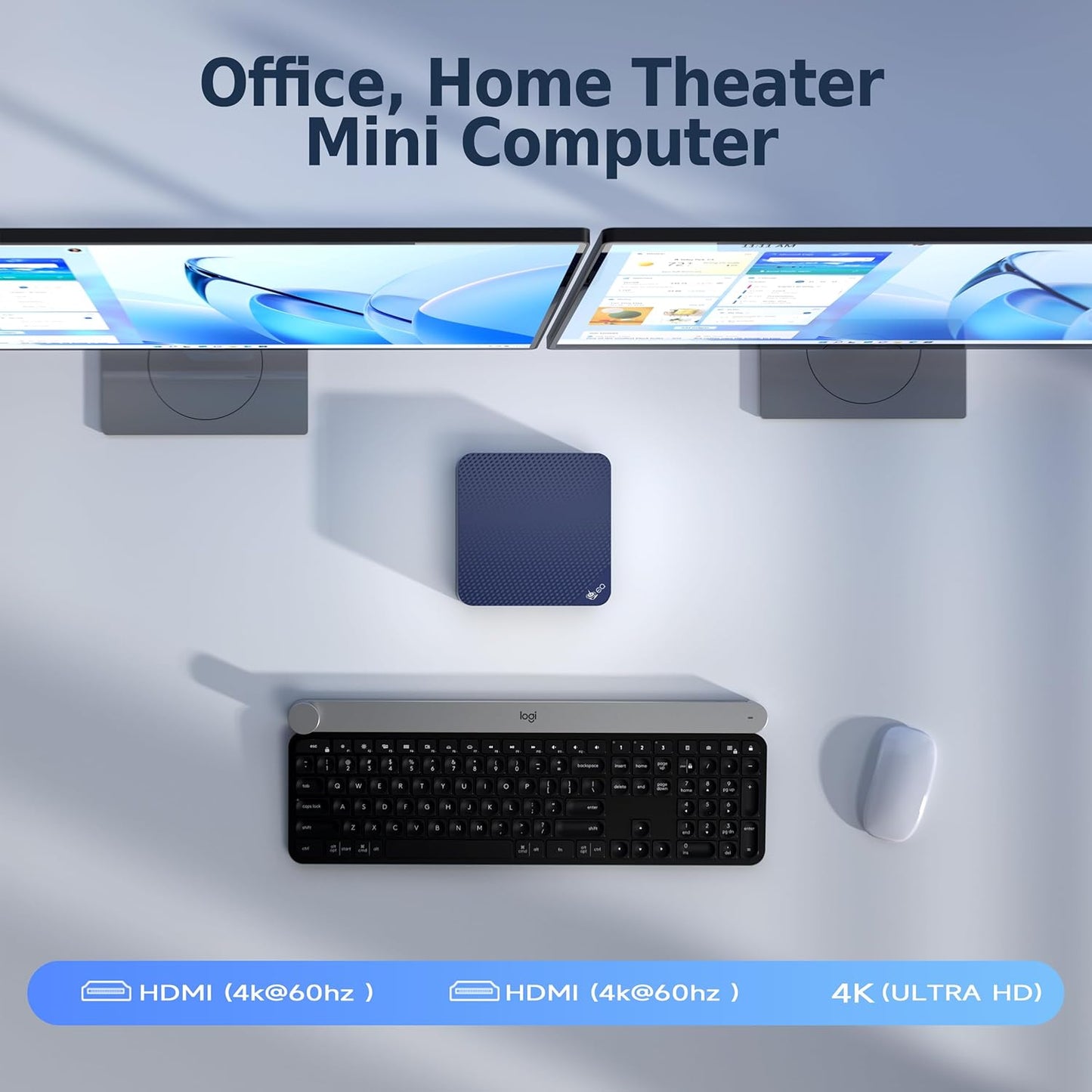Beelink EQ14 Mini PC - Intel N150 3.6GHz, 16GB DDR4, 500GB SSD, 4K Dual Display, Dual LAN