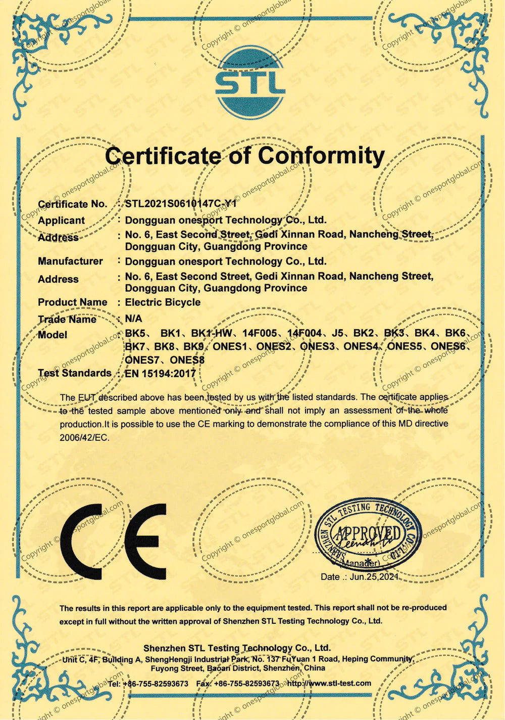 214-OneSport BK8 E-Bike