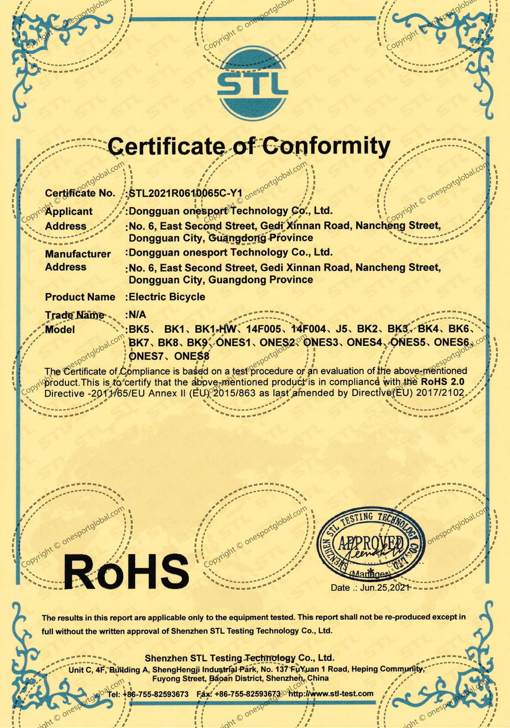 214-OneSport BK8 E-Bike