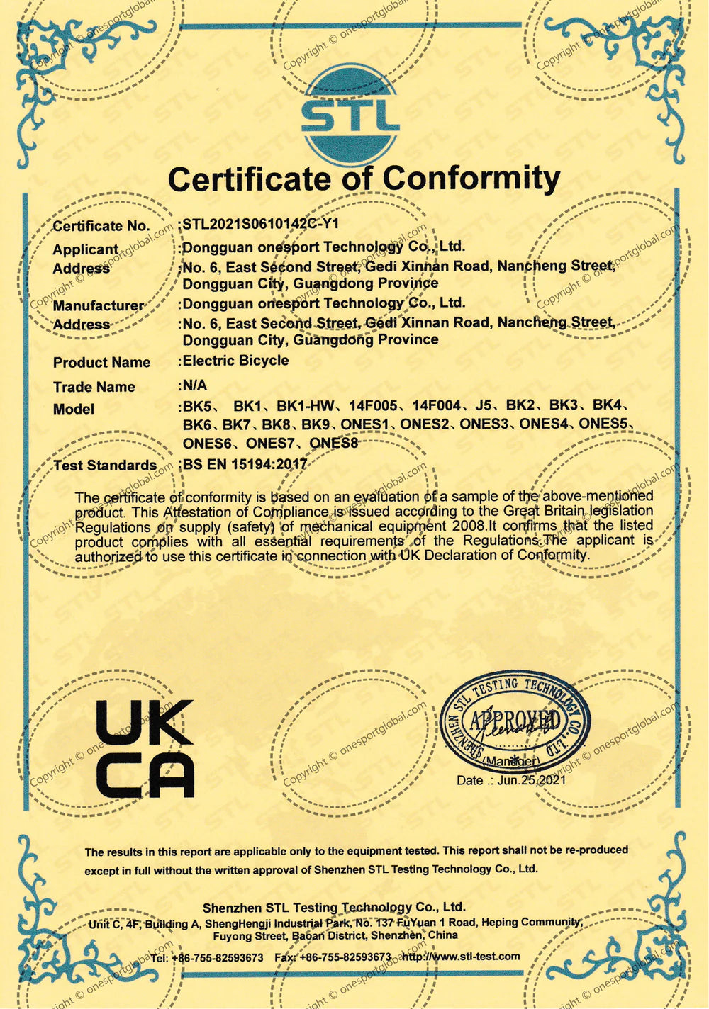 214-OneSport BK8 E-Bike