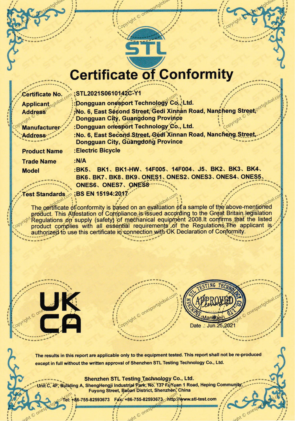 218-OneSport BK6 Folding E-bike