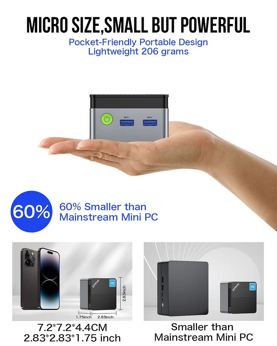 1003-GMKtec Intel Alder Lake N97 Mini PC