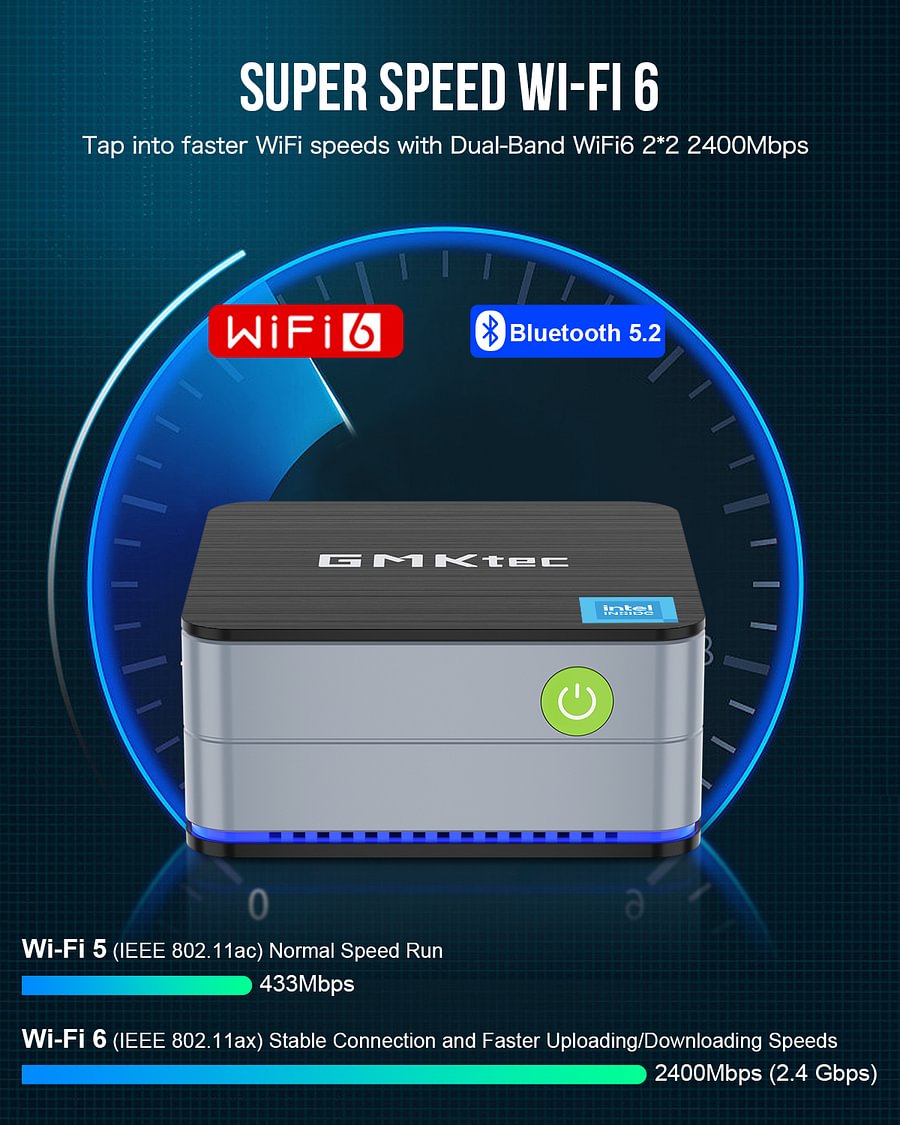 1007-GMKtec Intel 12th Alder Lake N100 Mini PC