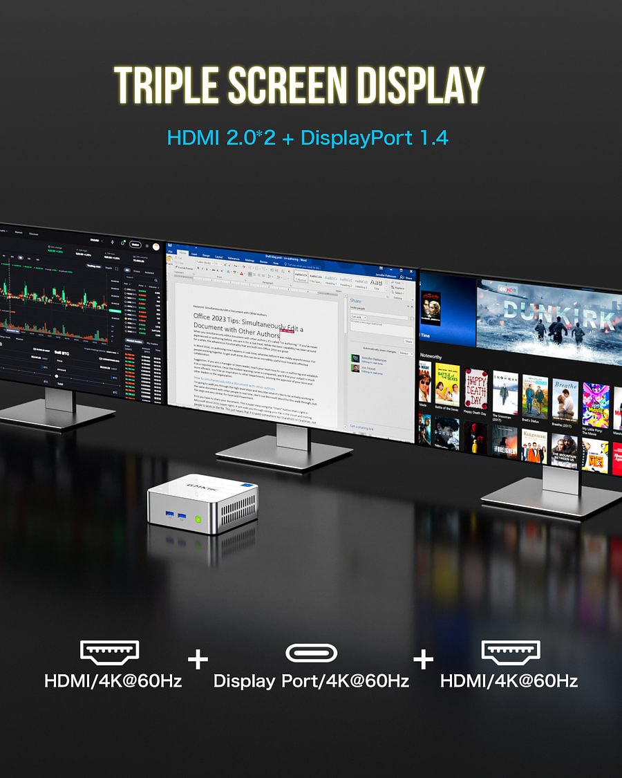 1014-GMKtec Intel 12th Core i5 12450H Mini PC--NucBox M3