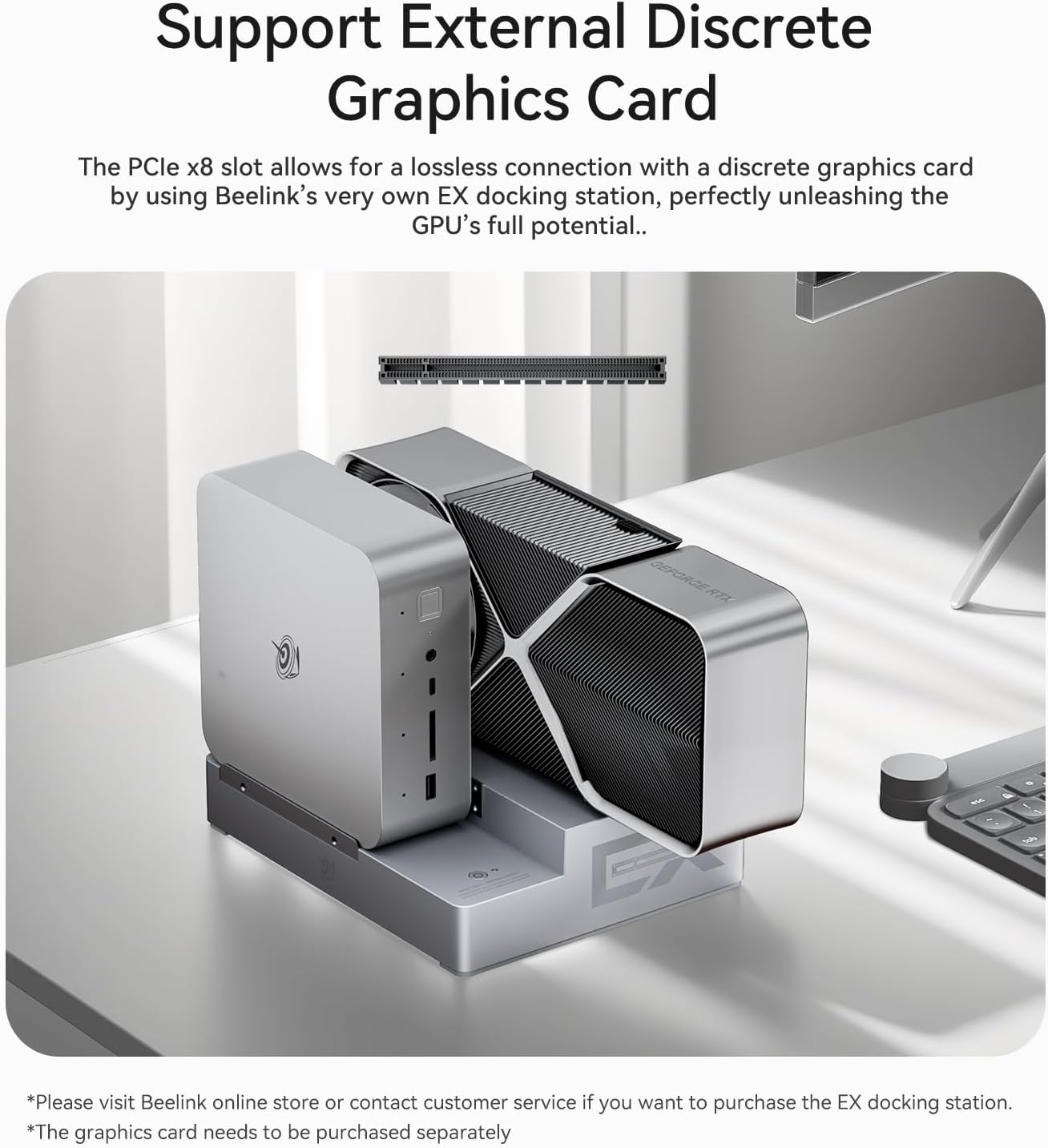 Beelink GTi13 Mini PC - Intel Core i9-13900HK (32GB DDR5/1TB SSD), AI Voice, PCIe 5.0 eGPU, 32dB Silent, Dual 4K@144Hz for Gaming & Creative Workflows