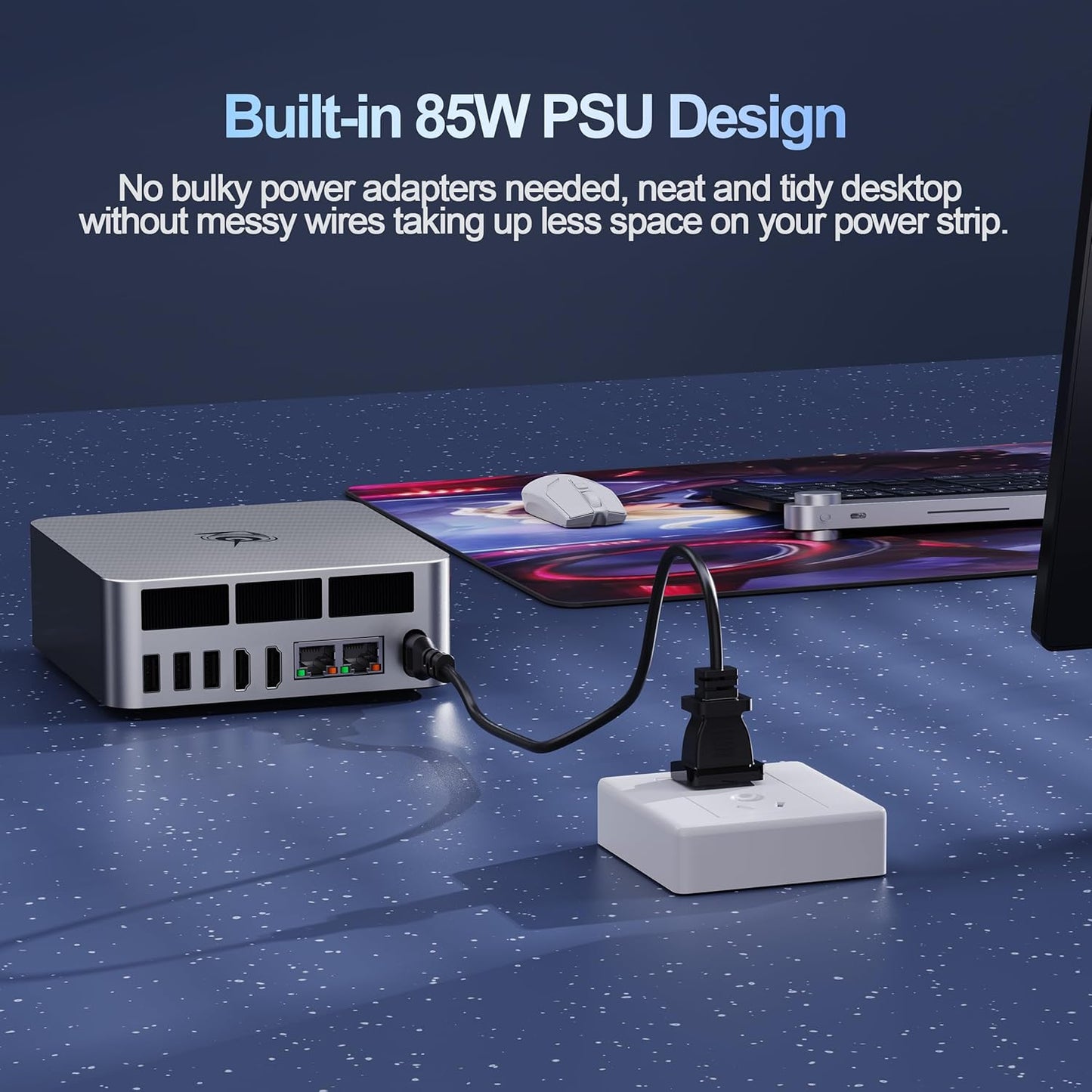 Beelink EQi12 Mini PC - Intel Core 12th Gen (24GB RAM/4TB SSD), Silent Business Desktop, Dual 4K Display, WiFi 6, Built-in PSU for Office & Content Creation