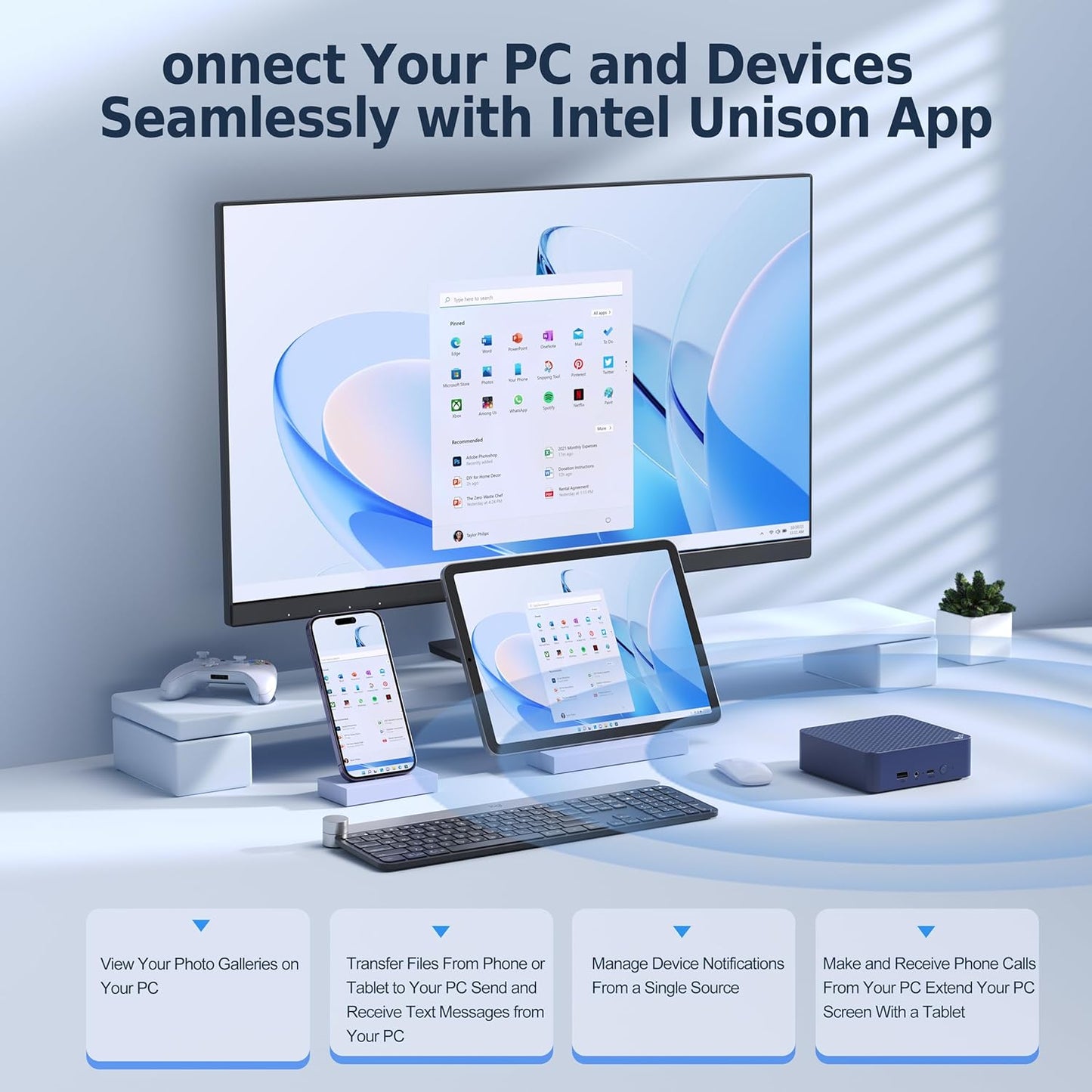 Beelink EQ14 Mini PC - Intel N150 3.6GHz, 16GB DDR4, 500GB SSD, 4K Dual Display, Dual LAN