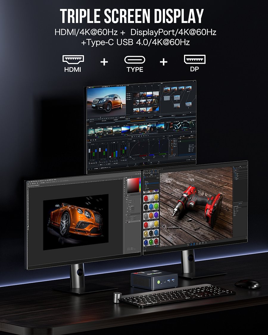 1010-GMKtec AMD Ryzen 5 6600H Mini PC--NucBox M6