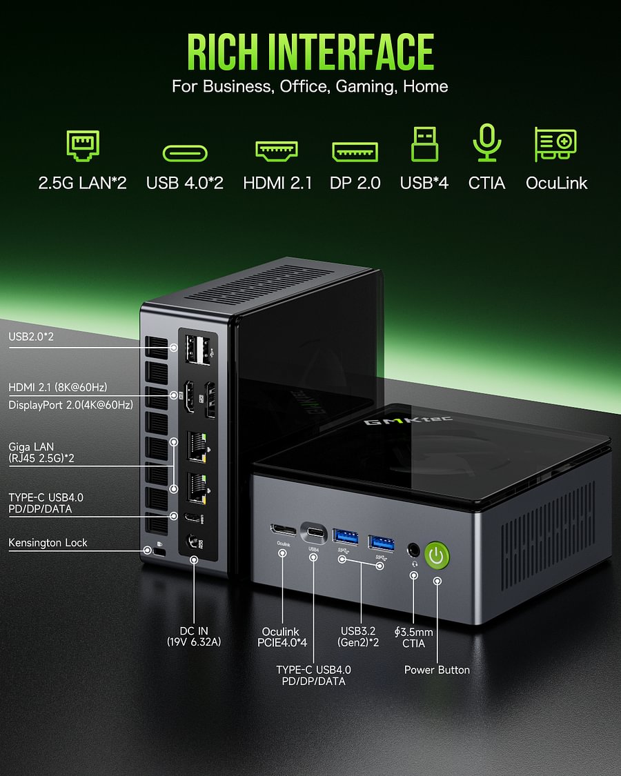 1006-GMKtec AMD Ryzen 9 PRO 6950H Mini PC