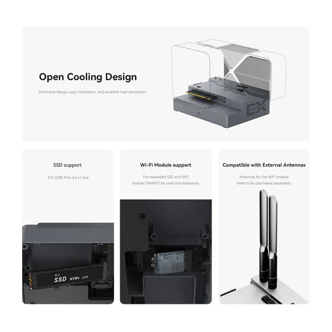 Beelink EX Pro Docking Station for NVIDIA/AMD Graphics Cards | PCIe 5.0 x8 Expansion | 600W PSU | RTX 50 & RX 9000 Series Support