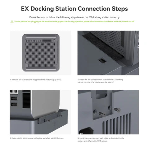 Beelink EX Pro Docking Station for NVIDIA/AMD Graphics Cards | PCIe 5.0 x8 Expansion | 600W PSU | RTX 50 & RX 9000 Series Support