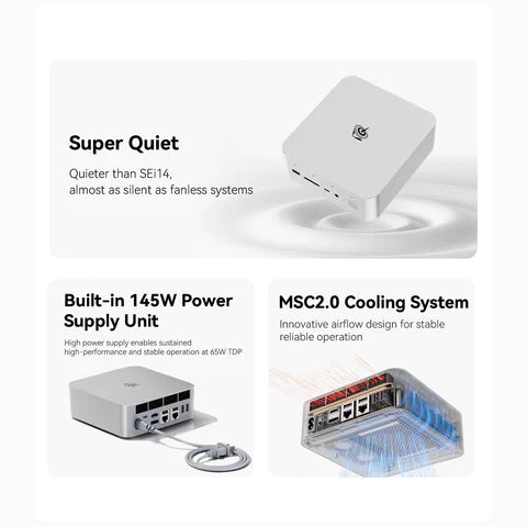 Beelink EX Pro Docking Station for NVIDIA/AMD Graphics Cards | PCIe 5.0 x8 Expansion | 600W PSU | RTX 50 & RX 9000 Series Support